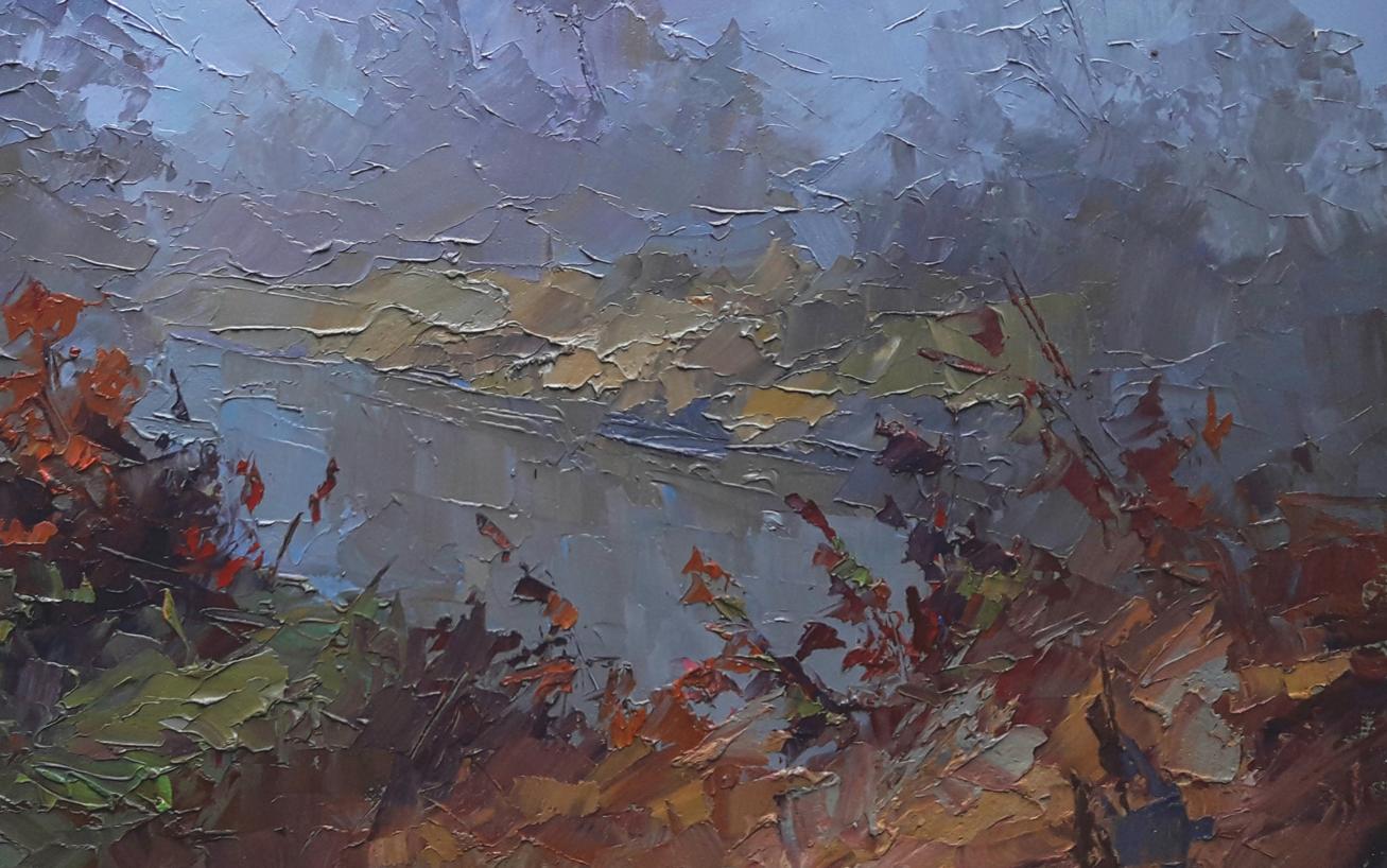 Oil painting Fog on Tissey Serdyuk Boris Petrovich