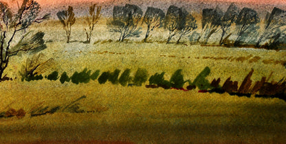 Watercolor painting By the evening Egor Shvachunov