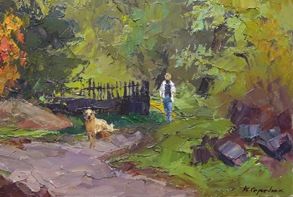 Oil painting Walk Serdyuk Boris Petrovich