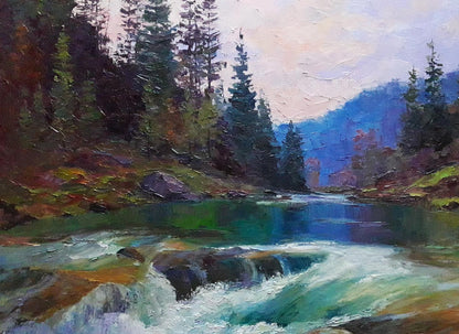 Oil painting Mountain river Serdyuk Boris Petrovich №SERB 301