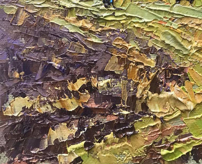 Oil Painting Nature Landscape Village landscape Art 