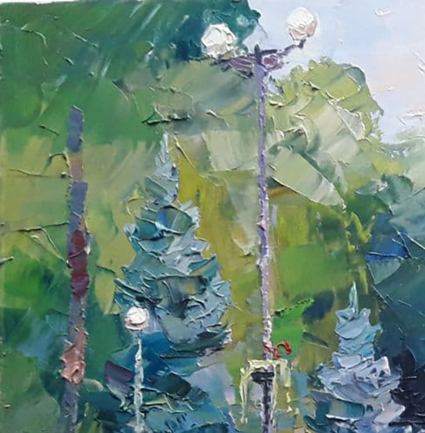 Oil painting City square Boris Serdyuk