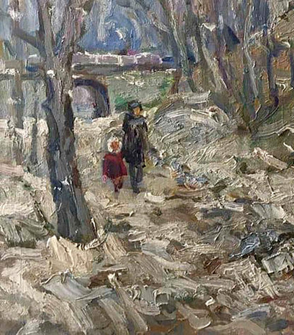 Oil painting City landscape