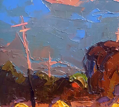 Oil painting evening