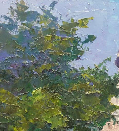 Oil painting Odessa. Fountain near the temple Serdyuk Boris Petrovich