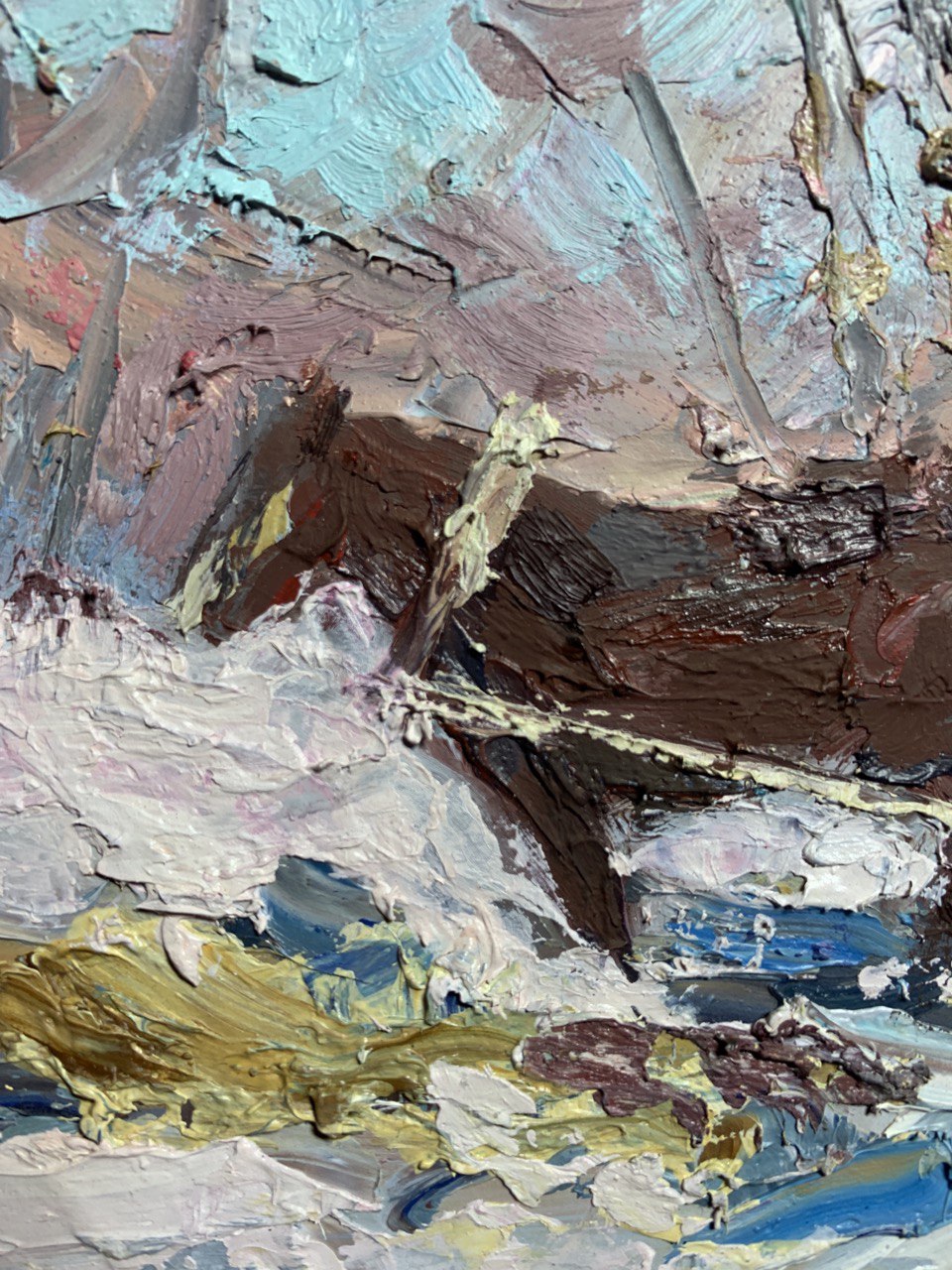 Oil Painting Village Landscape 