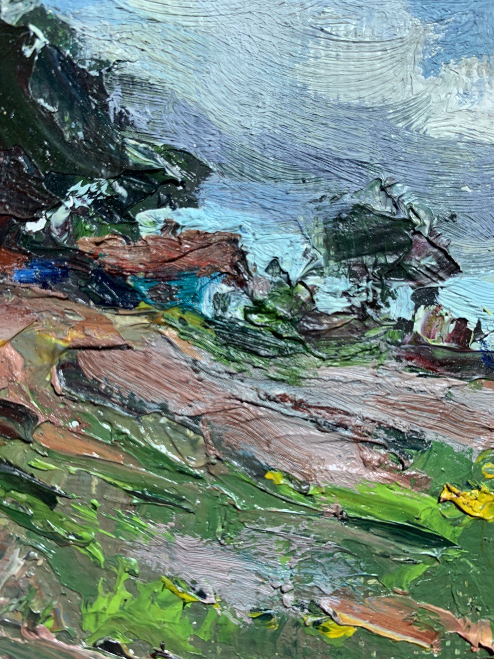 Oil Painting Village Landscape 