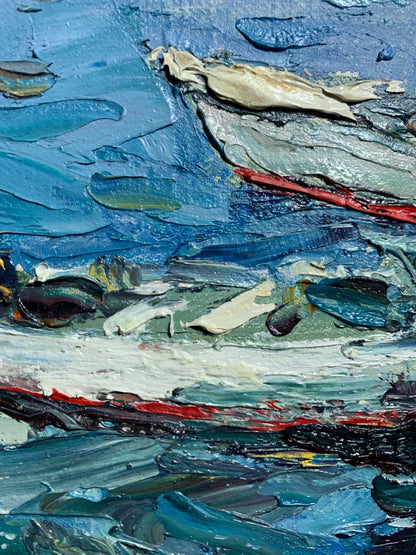 Oil Painting River Nature Landscape 