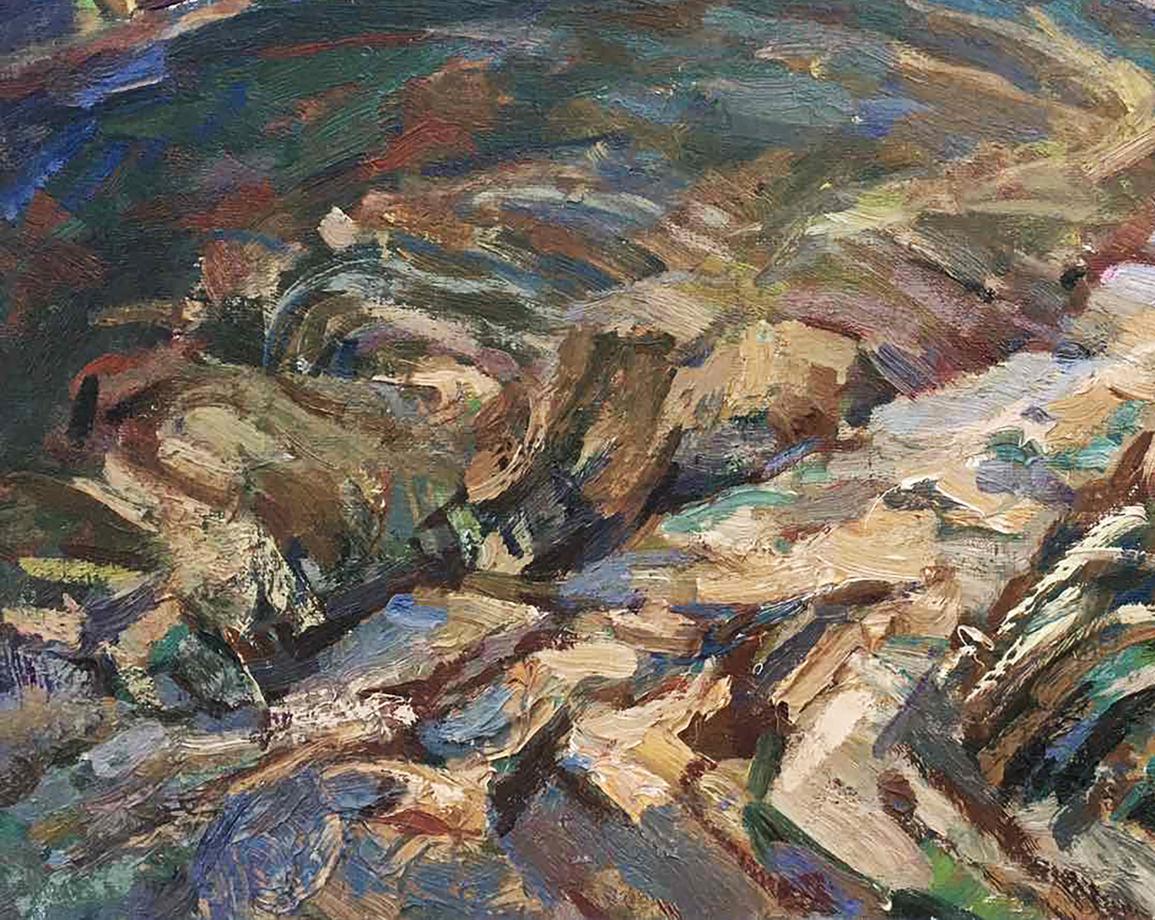 Oil Painting Nature Landscape Village landscape Art 