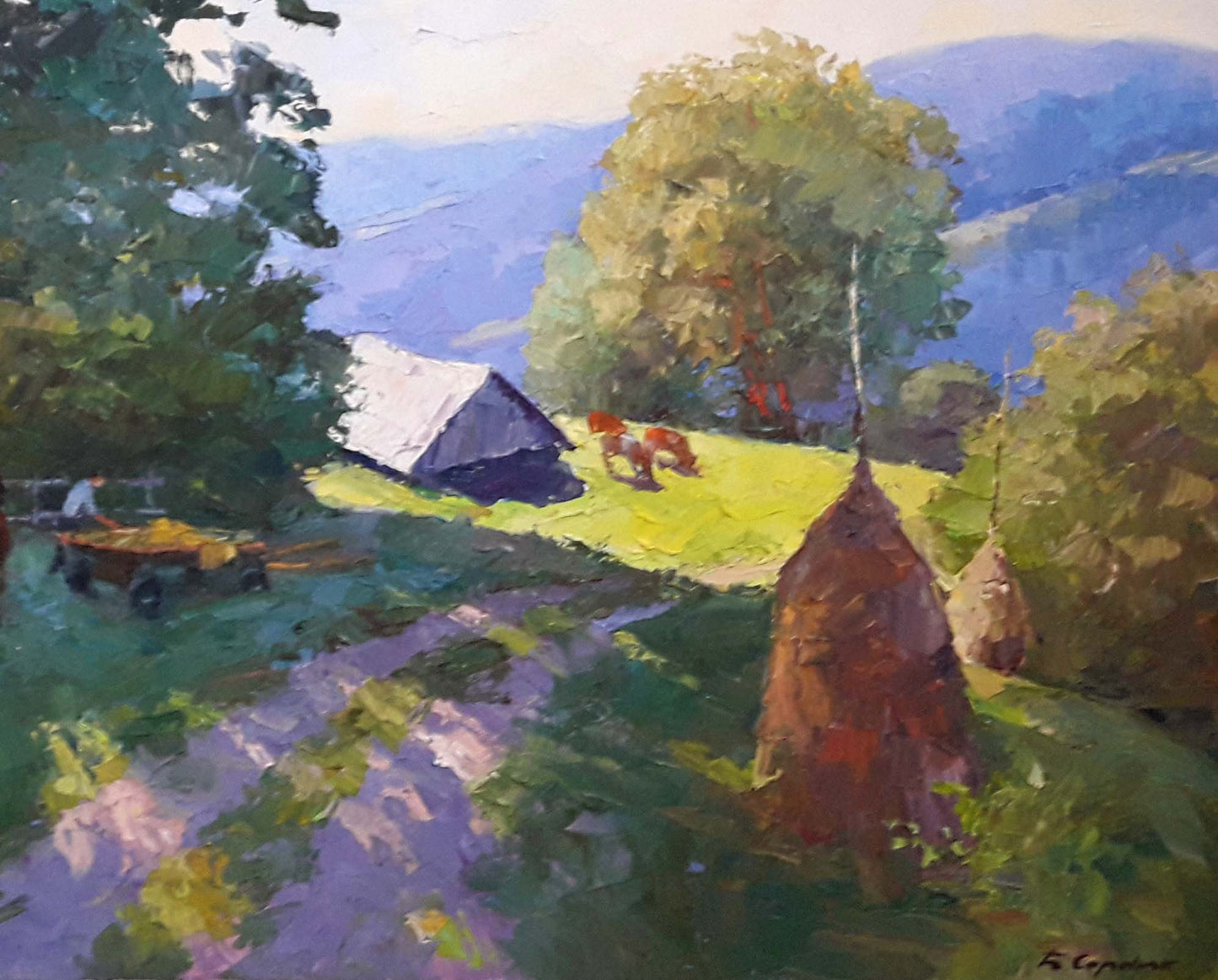 Oil painting Morning in the Carpathians Serdyuk Boris Petrovich