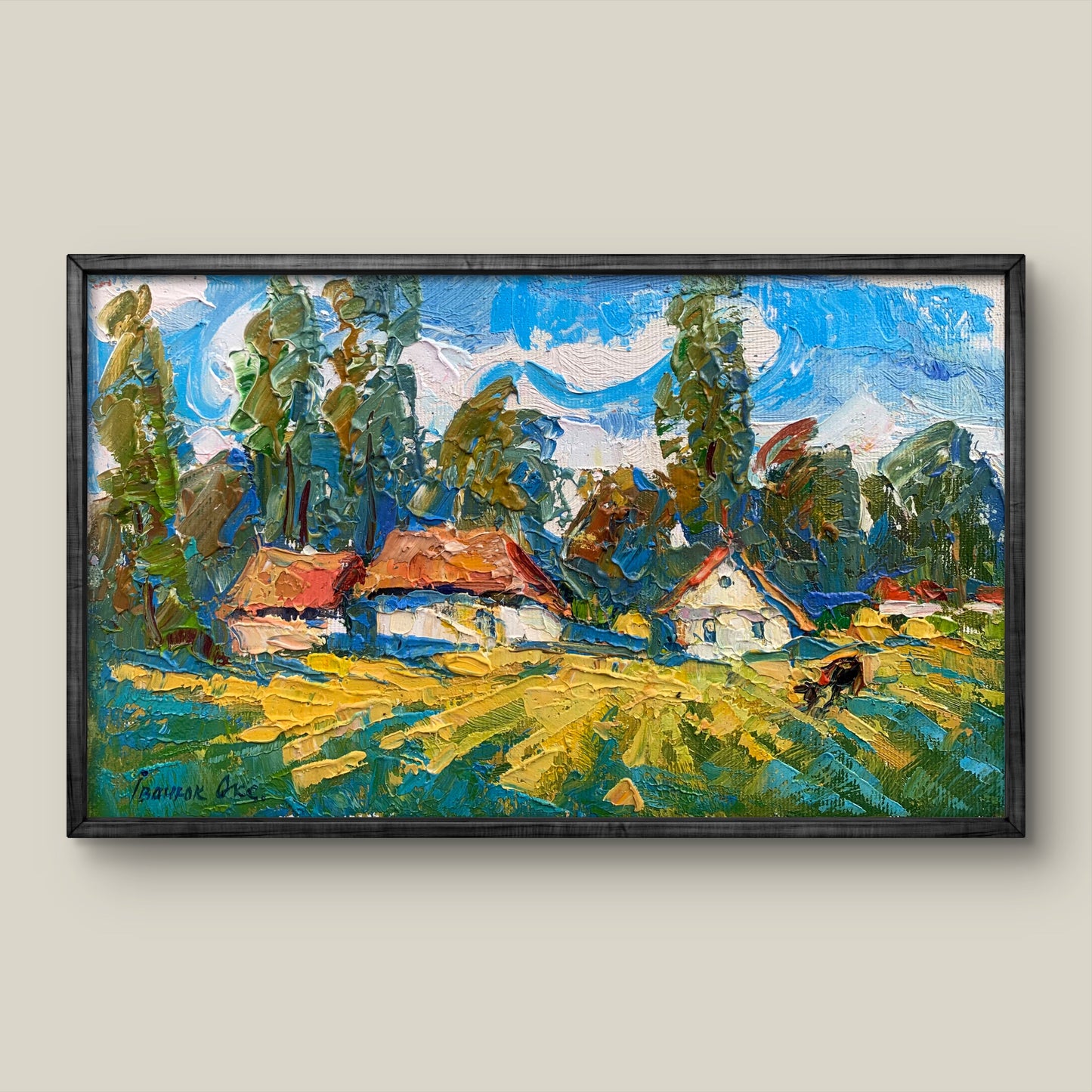 Oil painting Near the village Ivanyuk Oksana