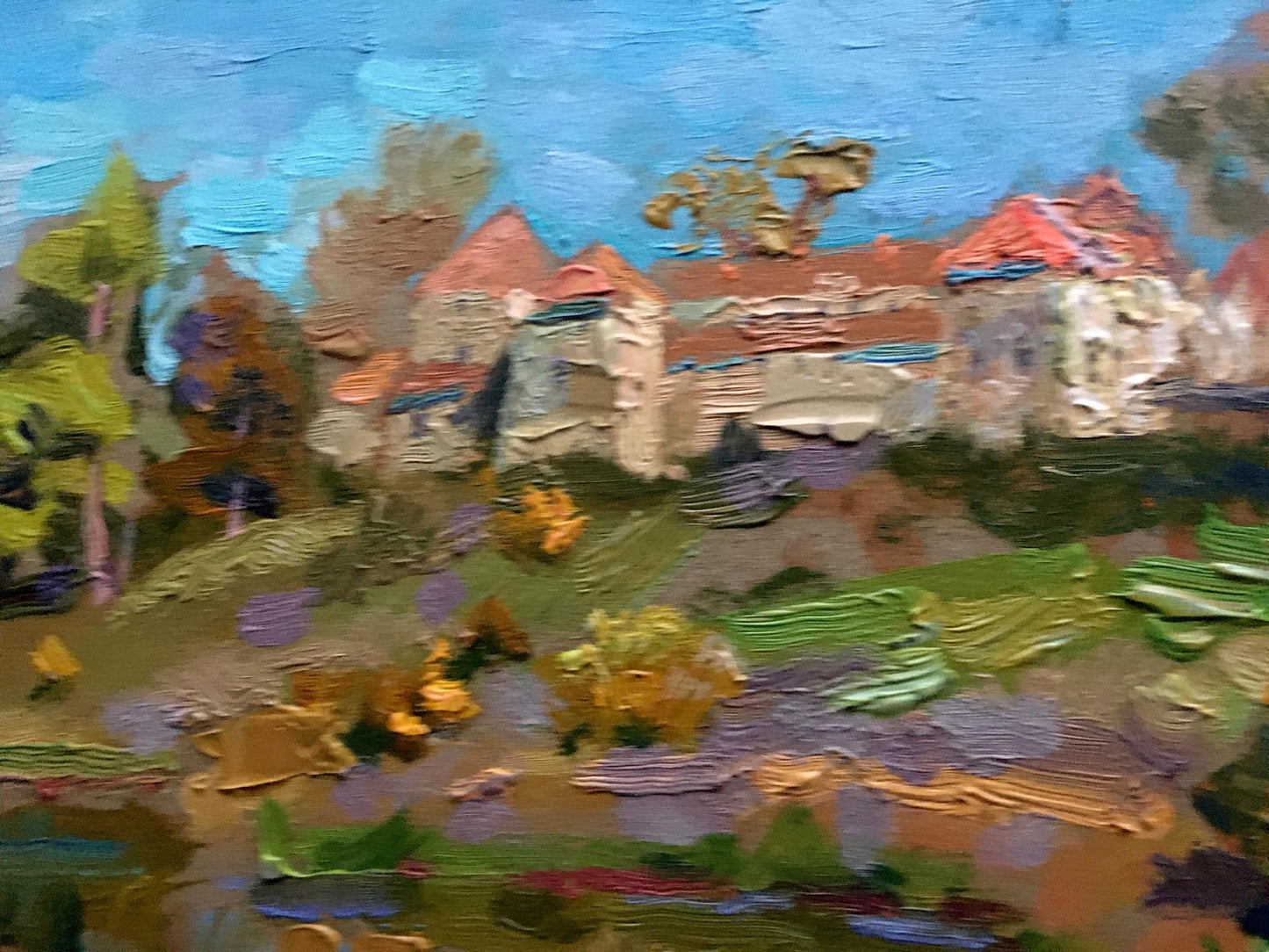 Oil painting Panorama of the castle Batrakov Vladimir Grigorievich