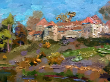Oil painting Panorama of the castle Batrakov Vladimir Grigorievich