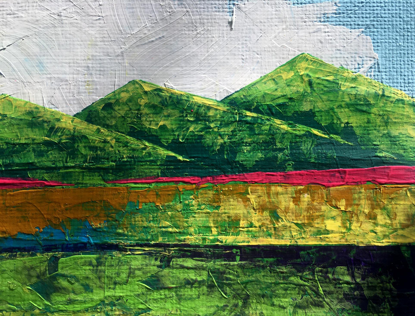 Oil painting In the summer mountains Zadorozhnya V. V.