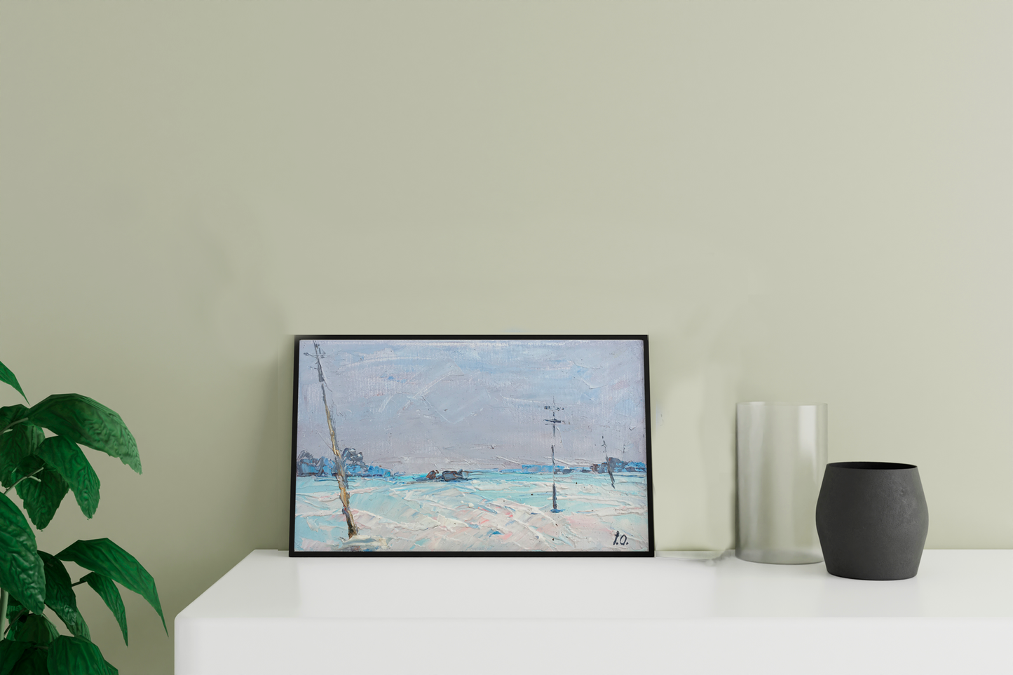 Oil painting In the distance