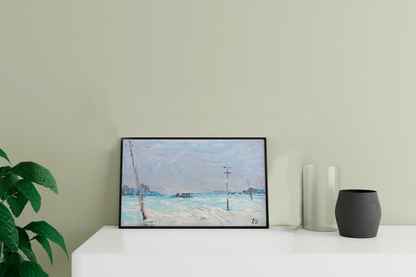 Oil painting In the distance