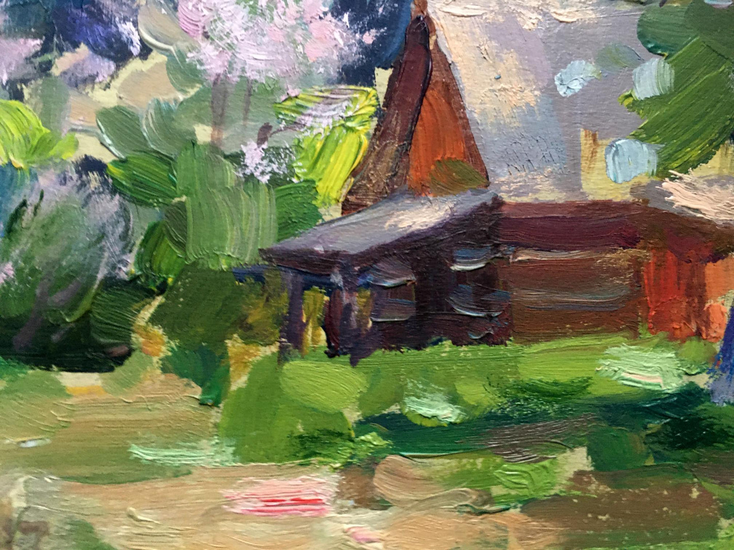 Oil painting Carpathian spring Batrakov Vladimir Grigorievich