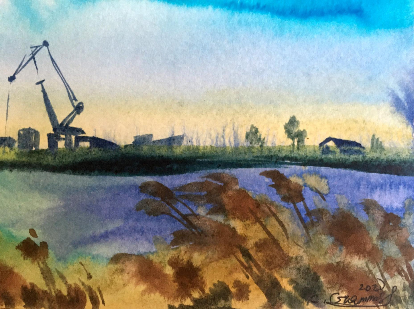 Watercolor painting Berdyansk Svetlana Gramm