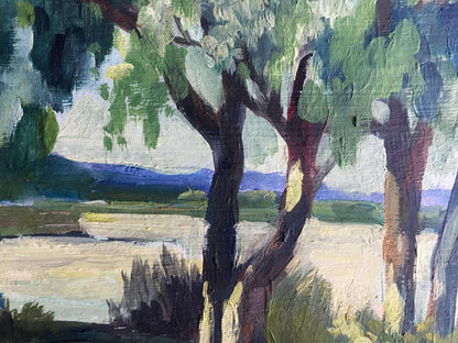 Oil painting Near the river Svetlana Gramm