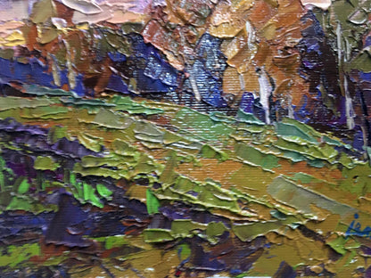 Oil Painting Nature Landscape Village landscape Art 