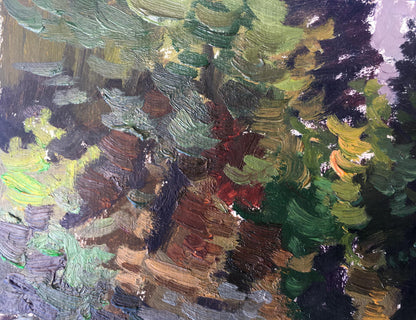 Oil painting Rest in the forest Batrakov Vladimir Grigorievich