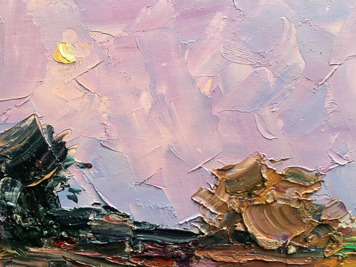 Oil painting field Nature Landscape 