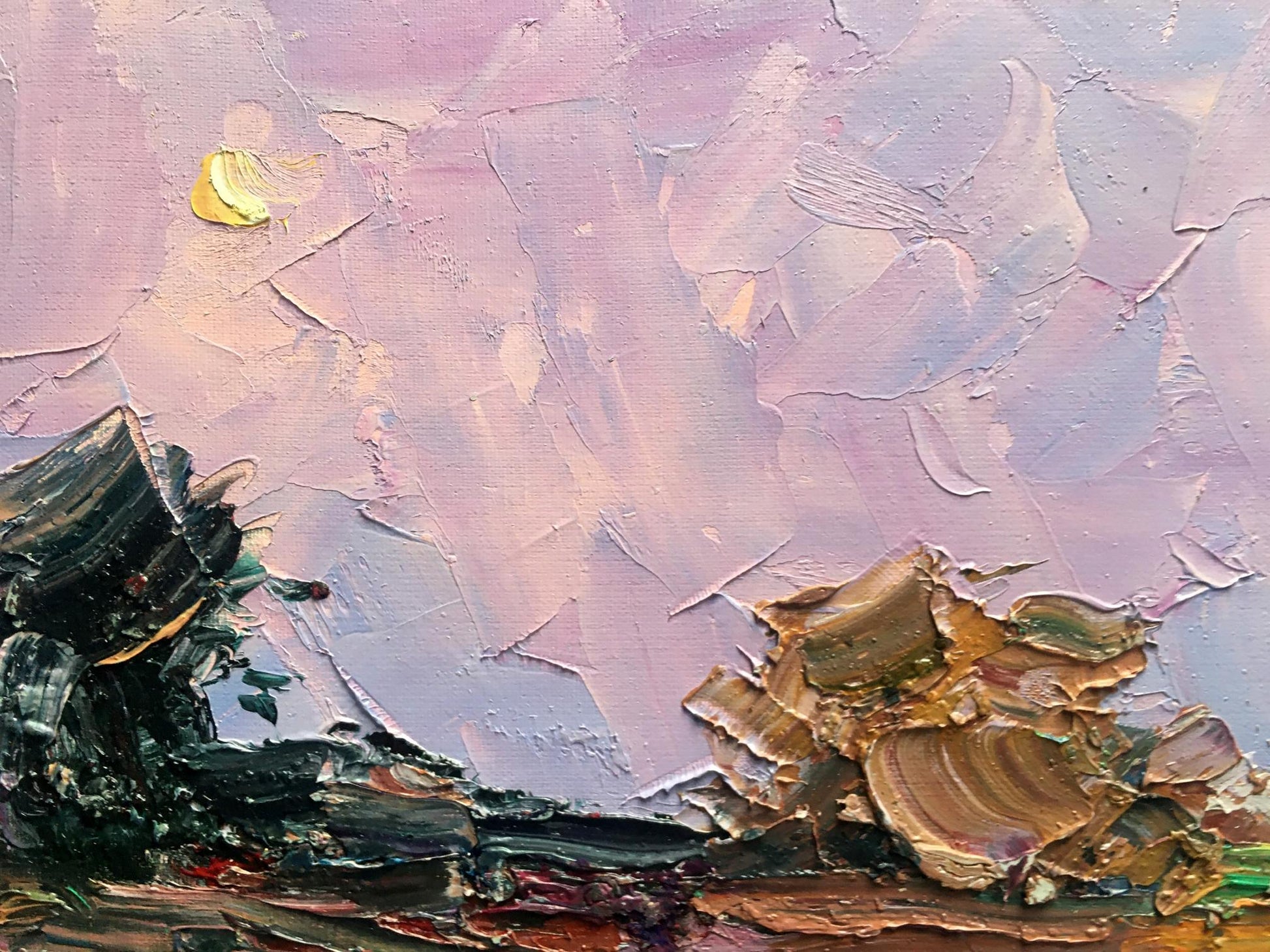 Oil painting field Nature Landscape 