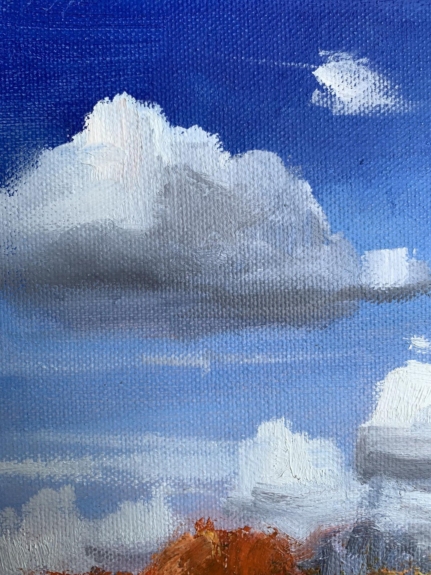 Oil painting Cloudy day Unknown artist