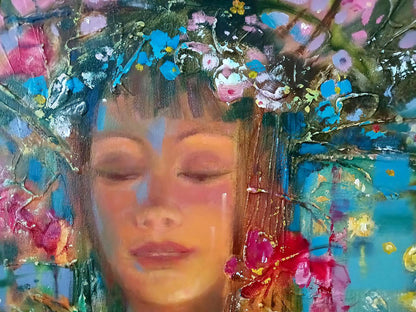 Abstract oil painting Kupala night Anatoly Tarabanov