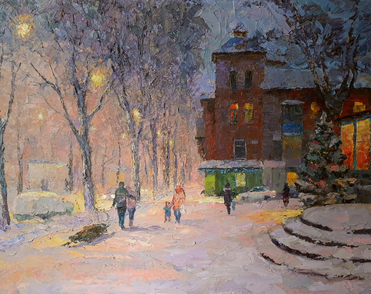Oil painting On the eve of the New Year holidays Serdyuk Boris Petrovich