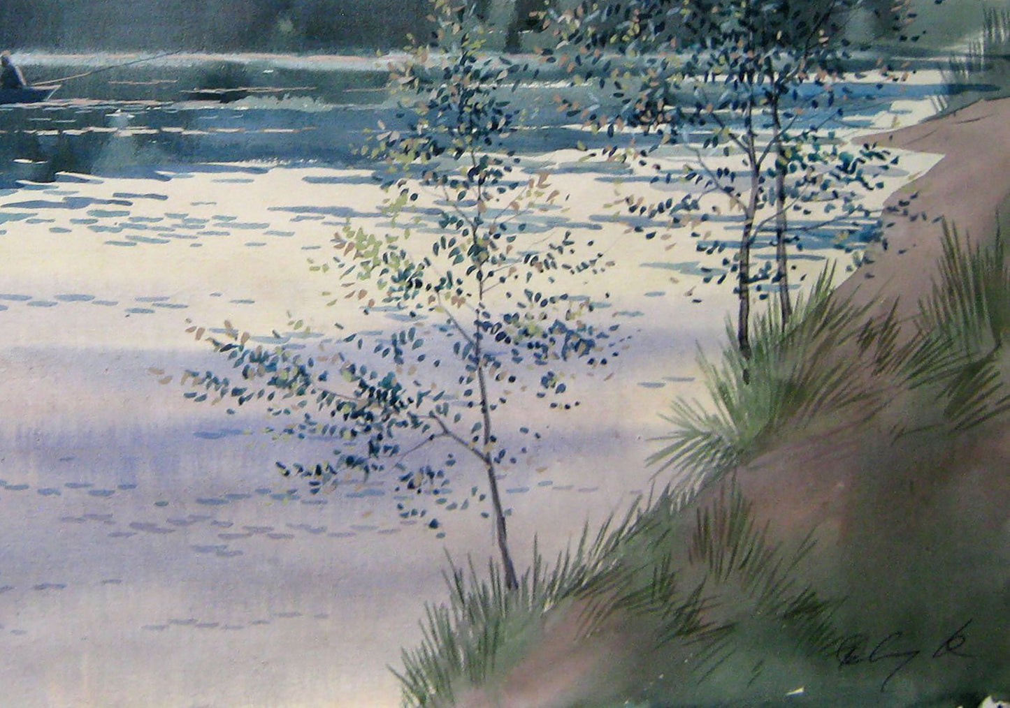 The watercolor "The Evening is Quiet" by Valery Savenets