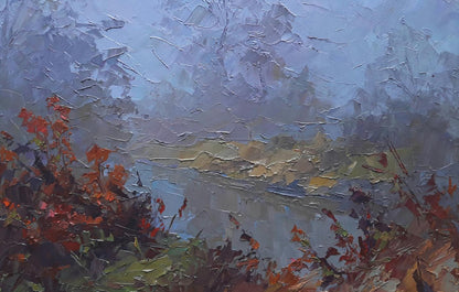 Oil painting Fog on Tissey Serdyuk Boris Petrovich
