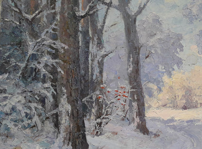 Oil painting Winter in the woods Serdyuk Boris Petrovich