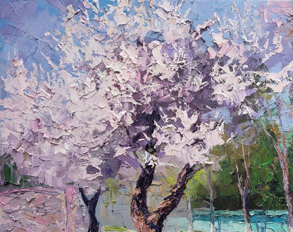 Oil painting Apricot blossom Boris Serdyuk