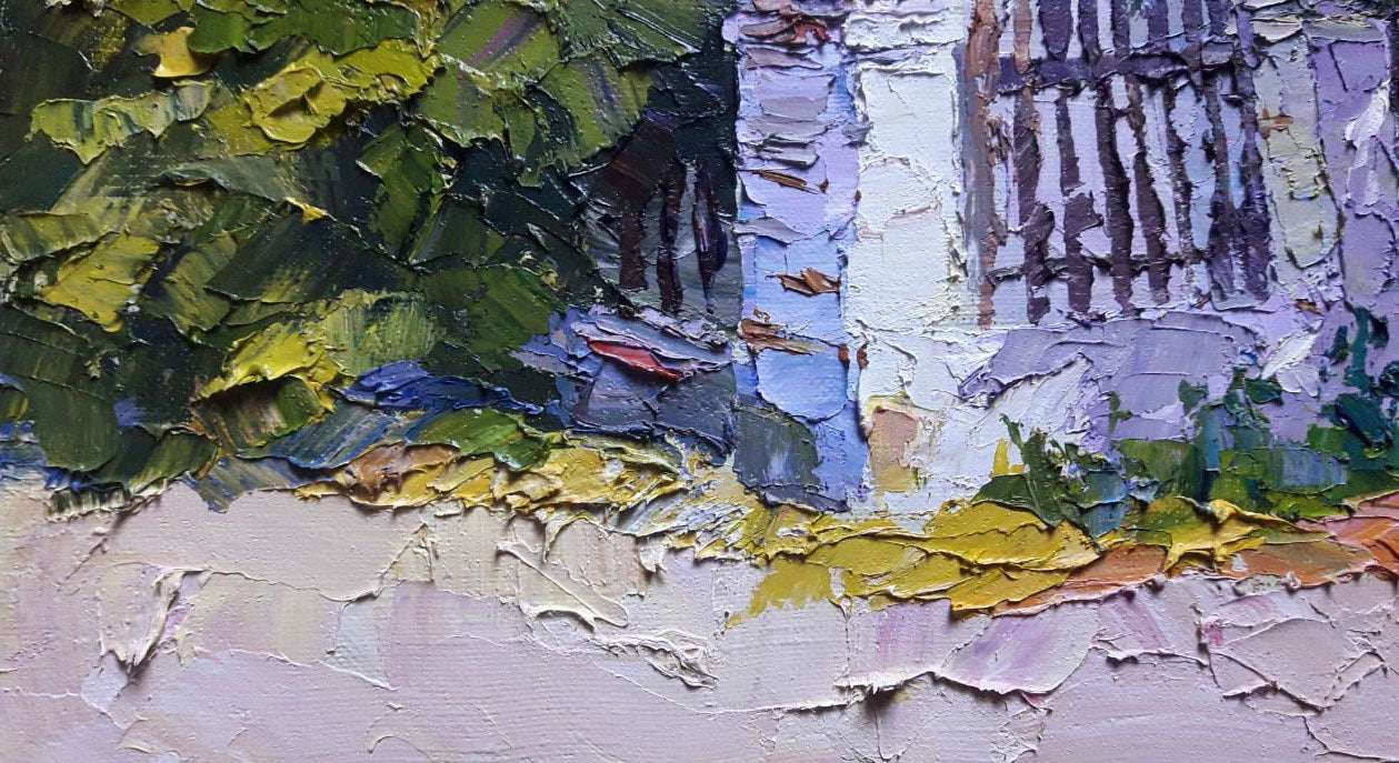 Sunny Day portrayed in an oil painting by Boris Petrovich Serdyuk