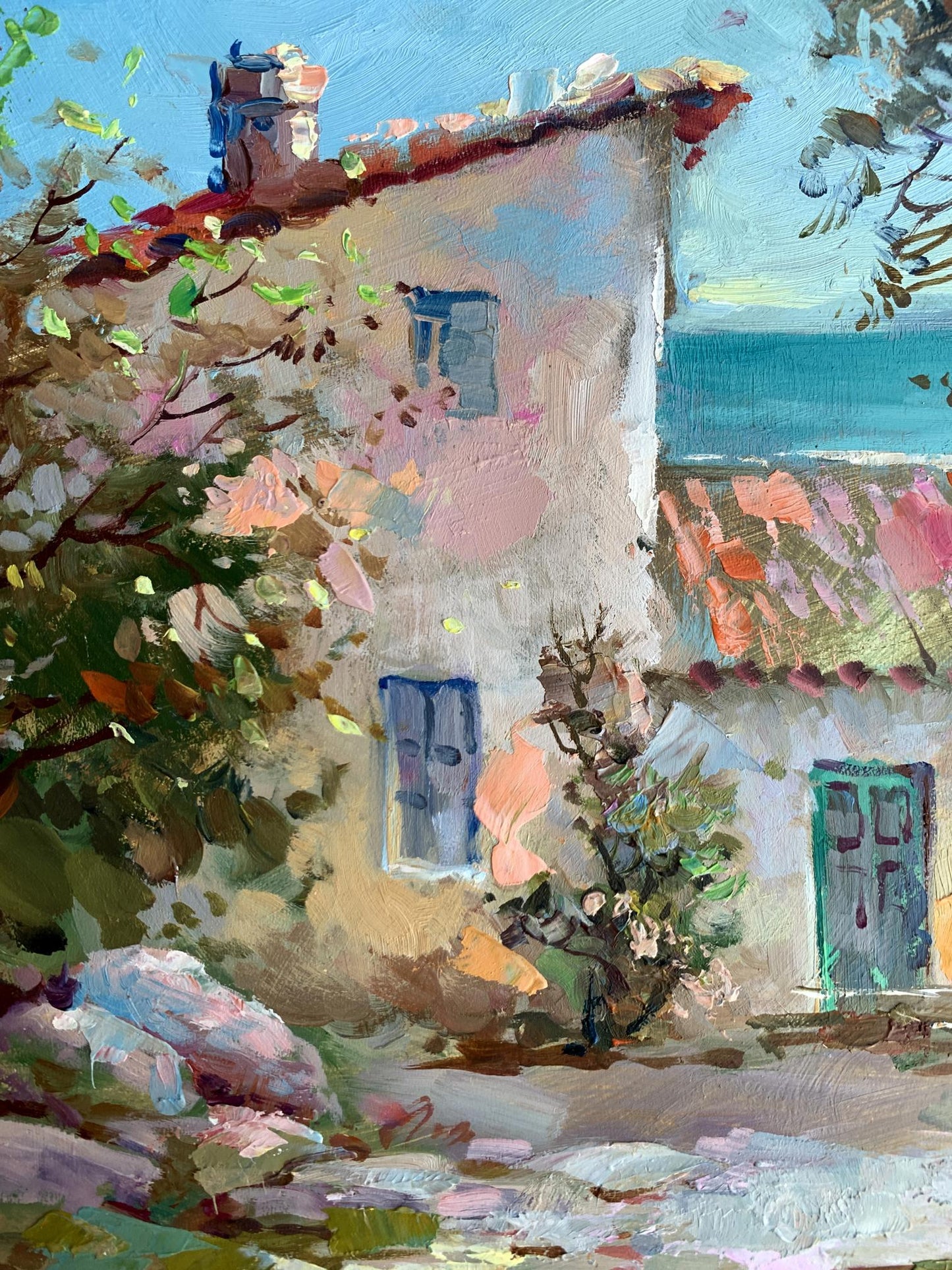 OIl painting House on the seashore Yuriy Suprunchuk
