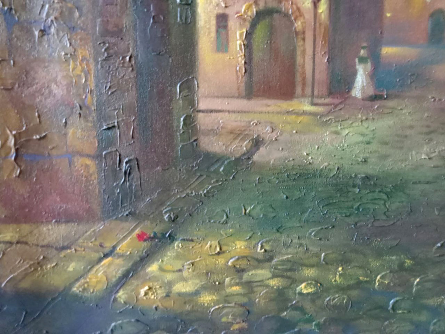Oil painting Illuminated streets of the night city Anatoly Tarabanov