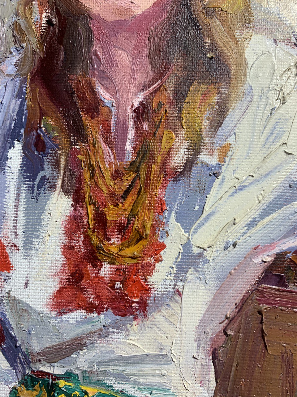 A Young Gypsy captured in oil by Alexander Nikolaevich Cherednichenko