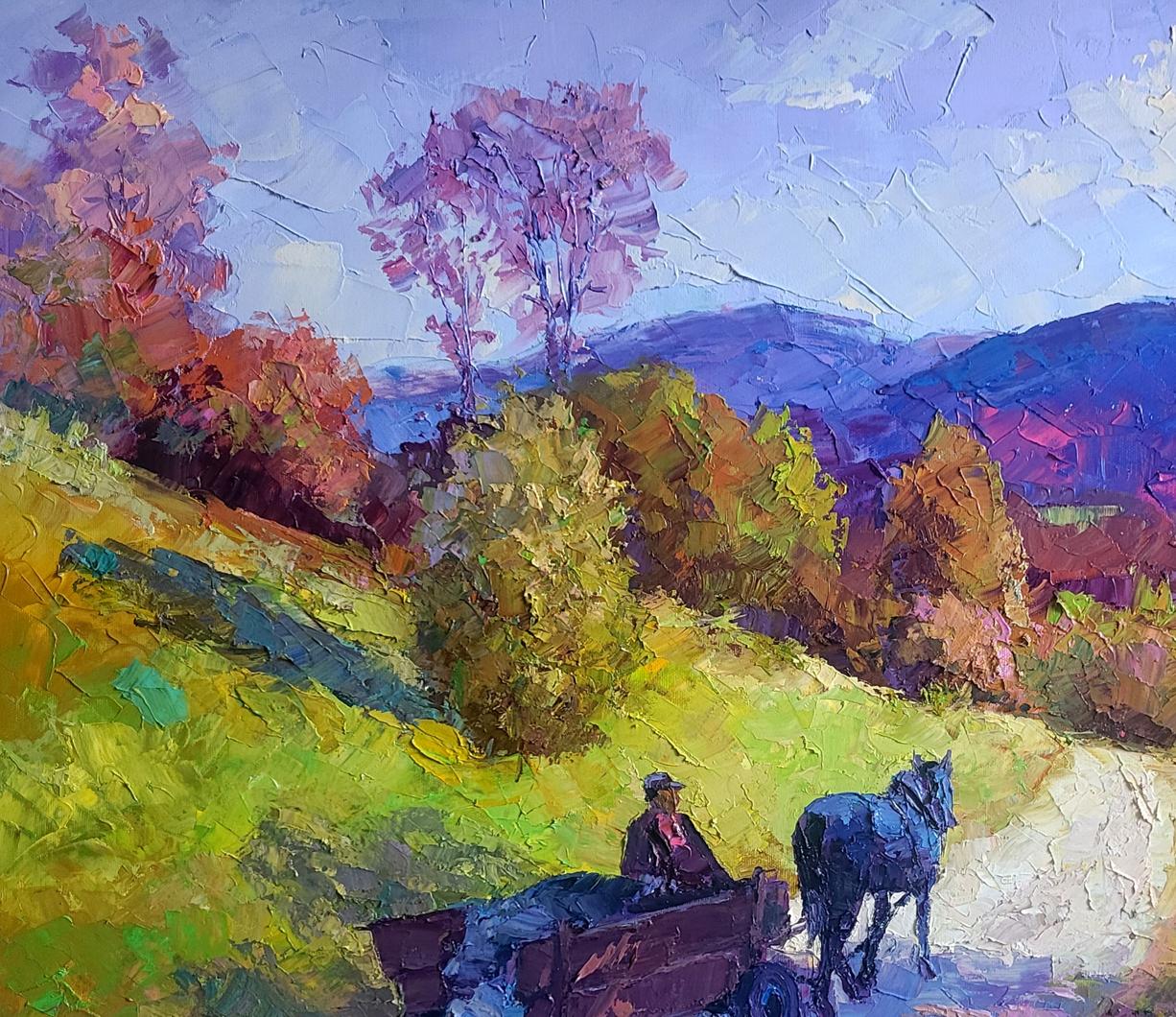 Oil painting Mountain road Boris Serdyuk