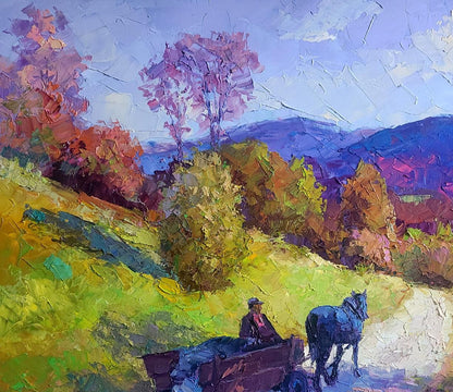 Oil painting Mountain road Boris Serdyuk