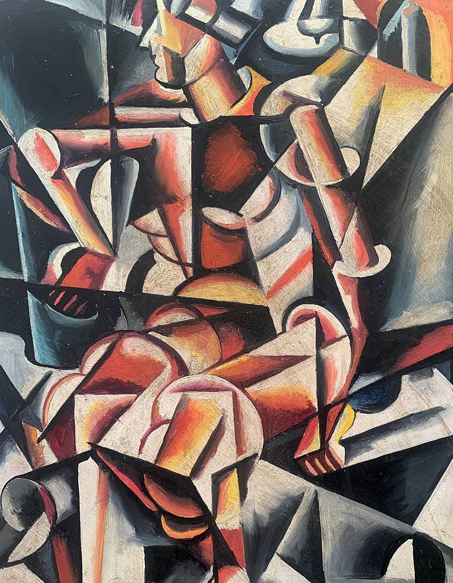 Abstract oil painting A look into the future V. Konotopsky