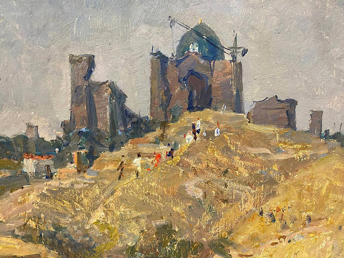 Oil painting Ancient city Petrashevsky Stanislav Vasilievich