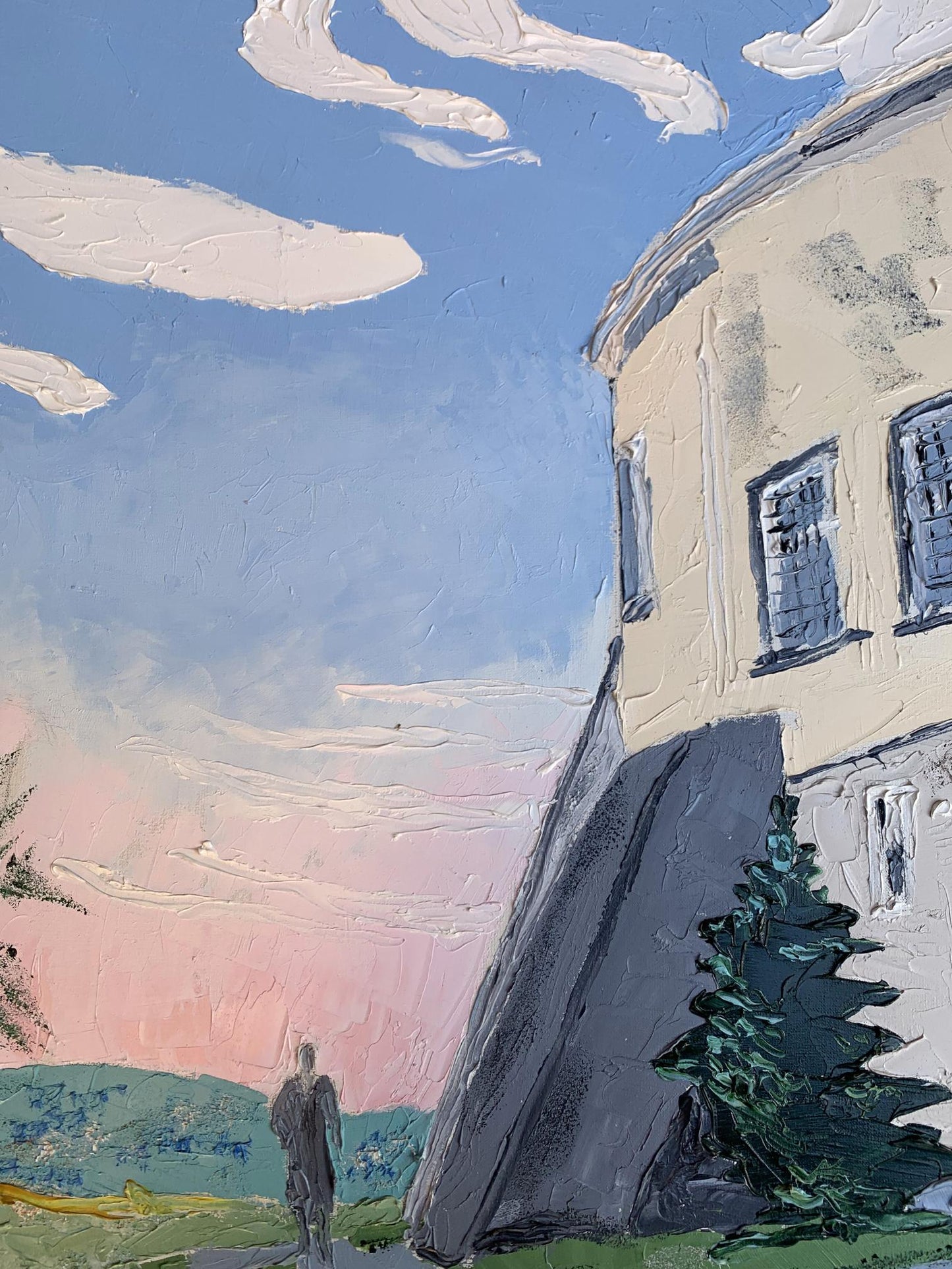 Oil painting Next to the penthouse Oleksandr Gukalov