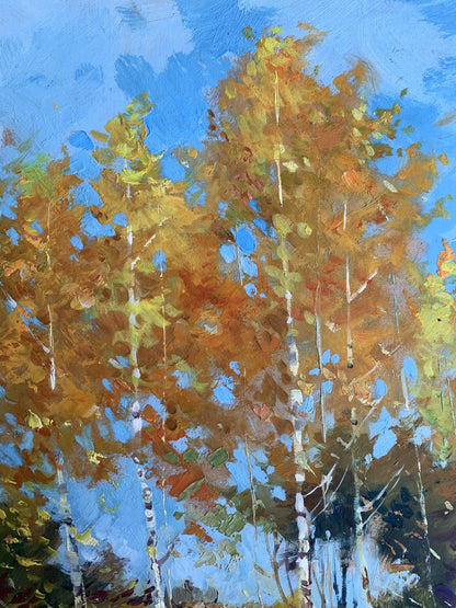 OIl painting Orange forest Yuriy Suprunchuk