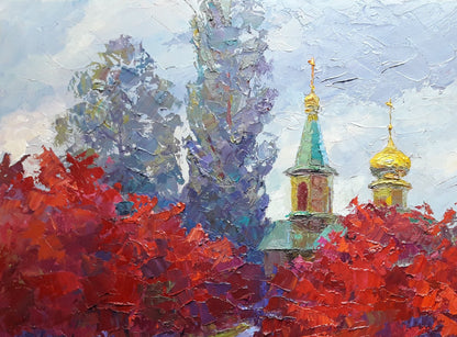 Oil painting Crimson alley Serdyuk Boris Petrovich