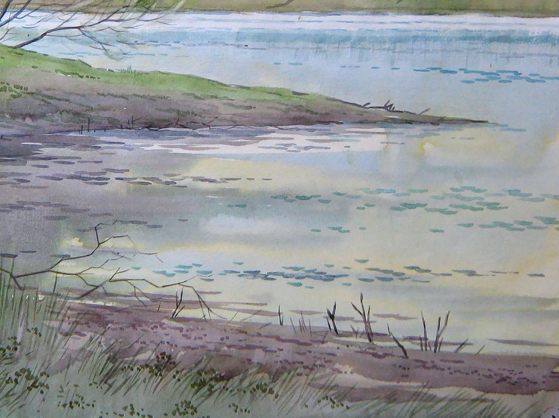 In his watercolor painting, Valery Savenets brings to life a spring landscape