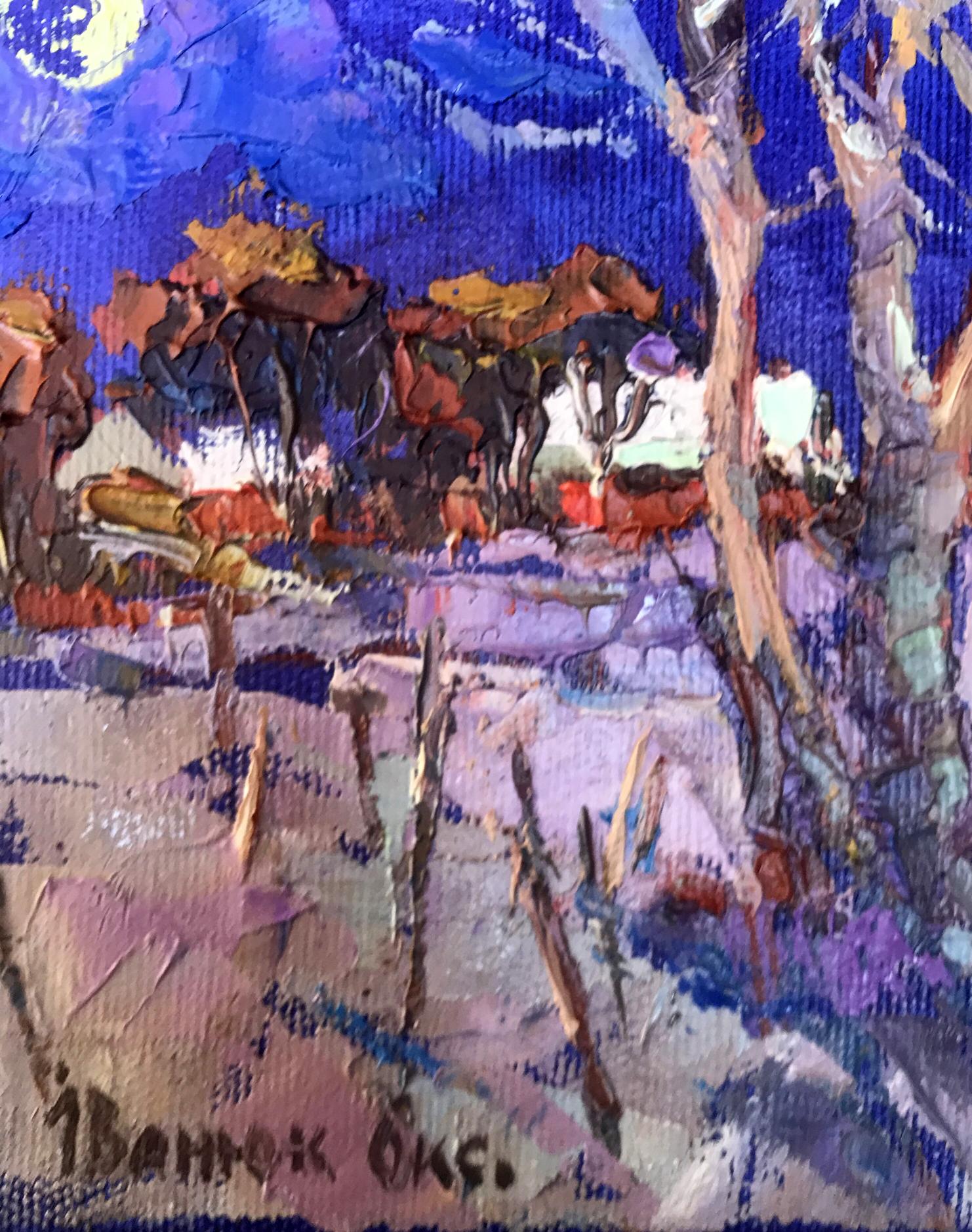Village night  landscape 