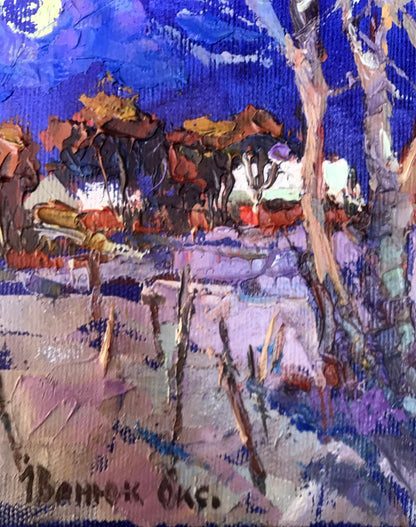 Village night  landscape 