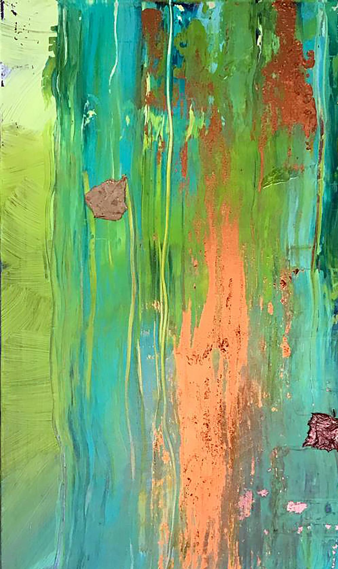 Acrylic painting Leaves Olga Melezhik