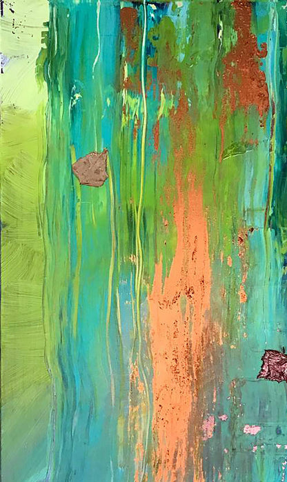 Acrylic painting Leaves Olga Melezhik